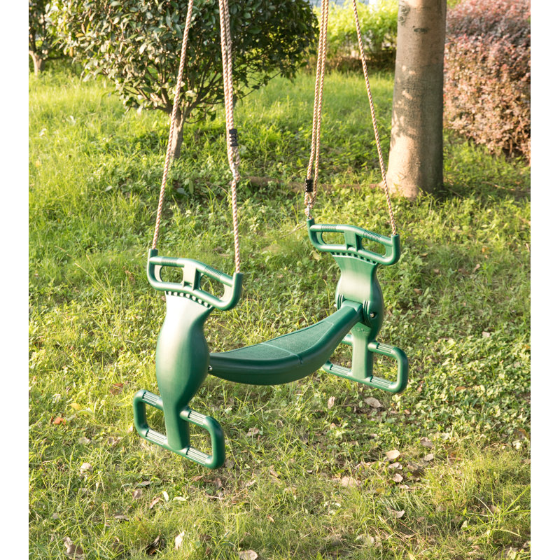 PLAYBERG Plastic Two Person Glider with Chains and Hooks Wayfair